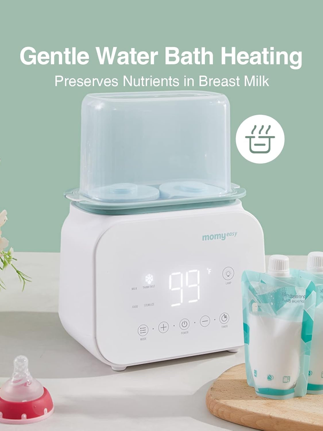 Advanced 7-in-1 Baby Bottle Warmer and Food Heater with LCD Display and 24-Hour Temperature Control