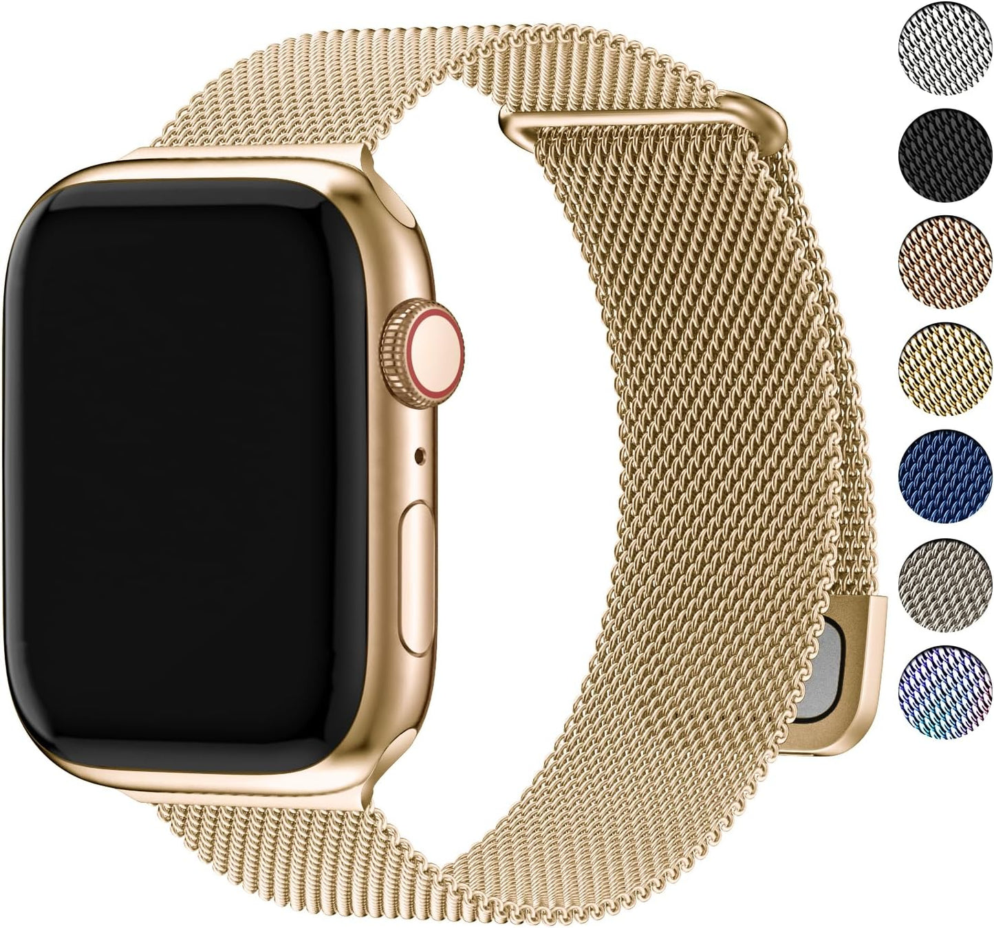 Stainless Steel Milanese Loop Replacement Band for Apple Watch - Compatible with Ultra 2/1 and Series 1-10 for Men and Women