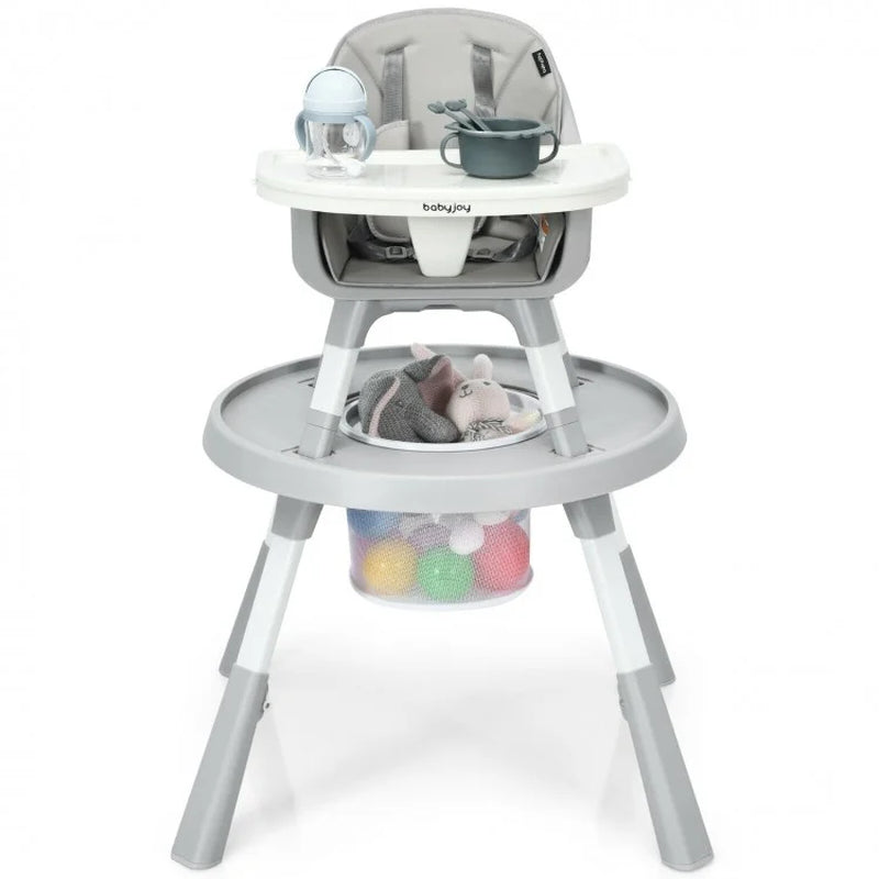6-in-1 Adjustable Height Baby High Chair and Activity Center