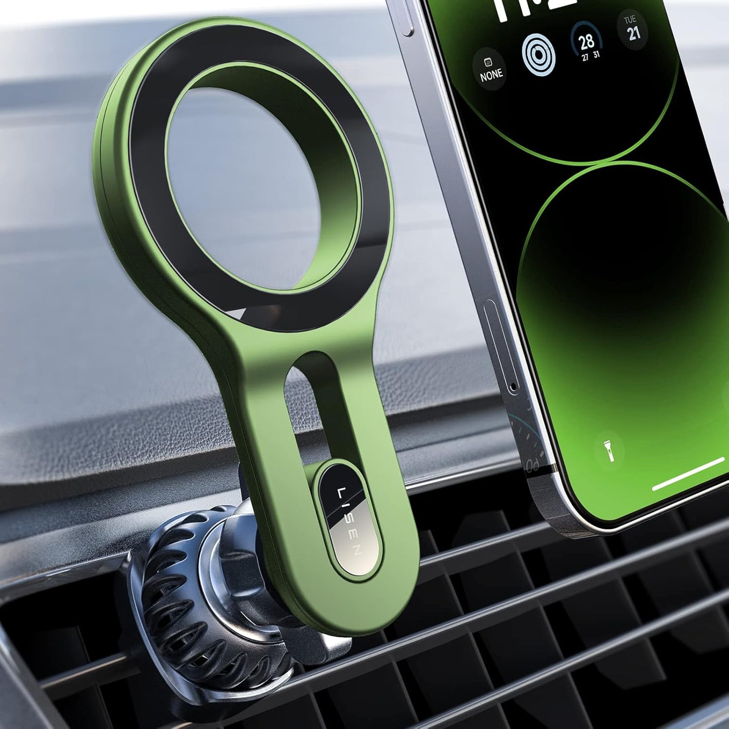 MagSafe-Compatible Car Mount Upgrade with 18 Magnets for iPhone 16 Pro Max - Super Stable Magnetic Phone Holder for Air Vent, Compatible with iPhone 13/14/15 Pro Max Plus