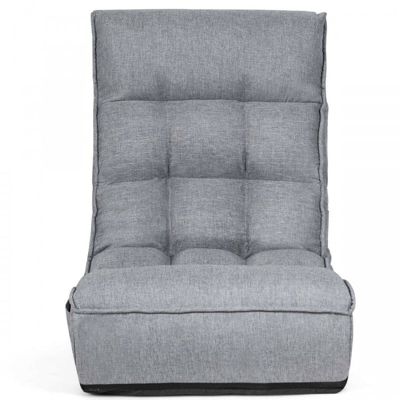 4-Position Adjustable Floor Chair Folding Lazy Sofa