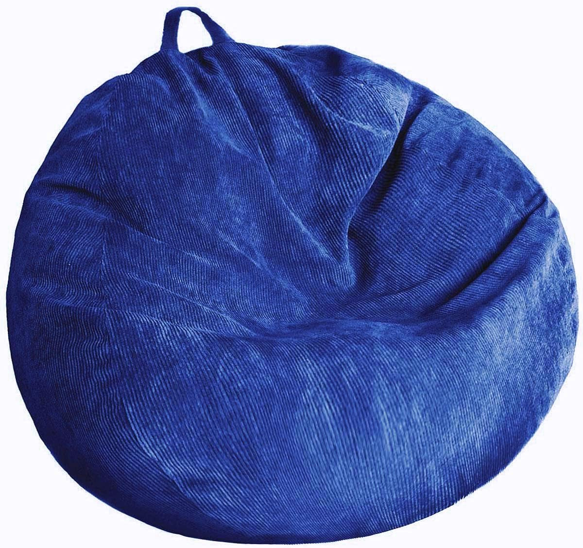 Washable Ultra Soft Corduroy Bean Bag Chair Cover with Sturdy Zipper for Organizing Plush Toys - Ideal for Adults, Kids, and Teens