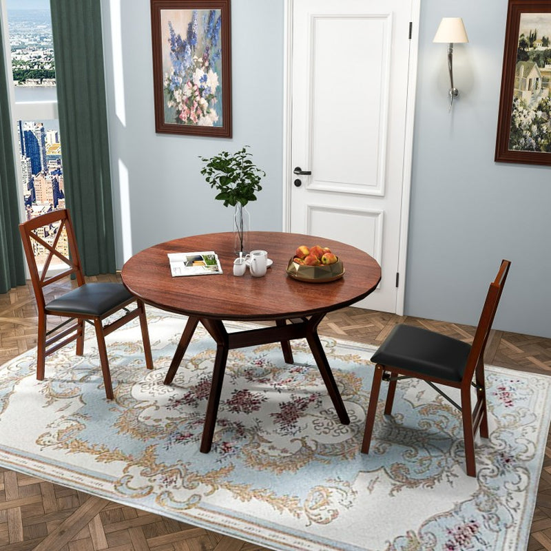 Set of Two Heavy-Duty Folding Dining Chairs with Padded Seats and 400 lbs Weight Capacity