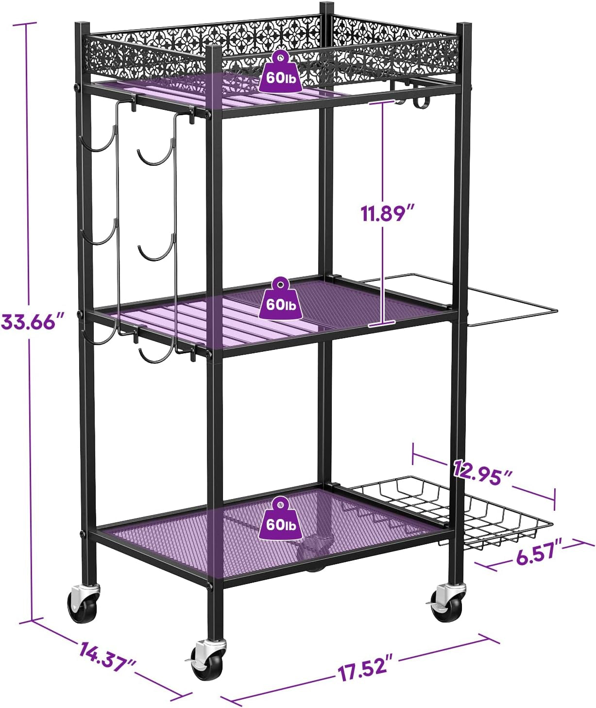 Yoga Mat and Equipment Storage Rack - Metal Organizer for Home Gym and Fitness Gear