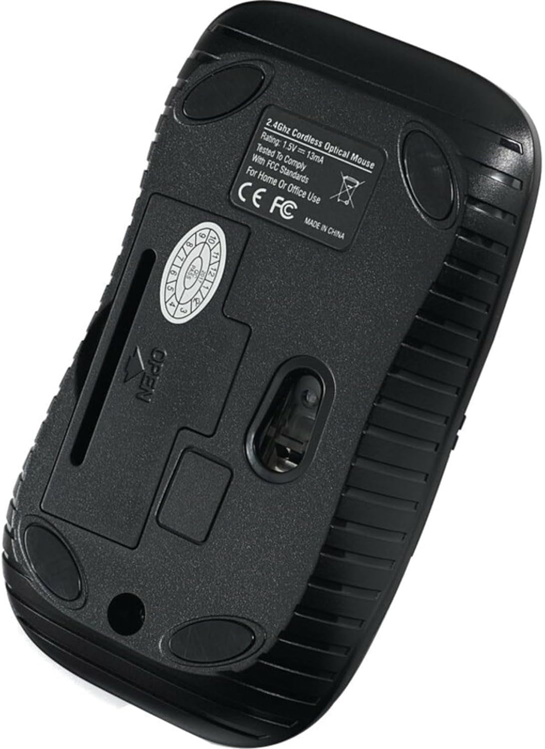 Wireless Optical Notebook Mouse, Commuter Series - Matte Black (8.5" x 5.5" x 3")