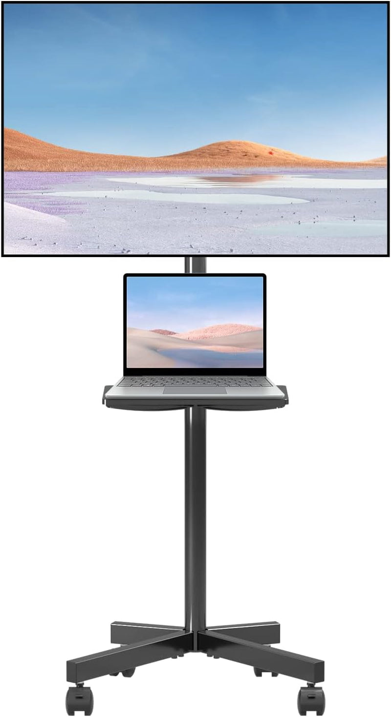 Universal TV Stand with Adjustable Metal Legs for 22-65 Inch Flat and Curved Screens, VESA 75x75mm to 800x400mm