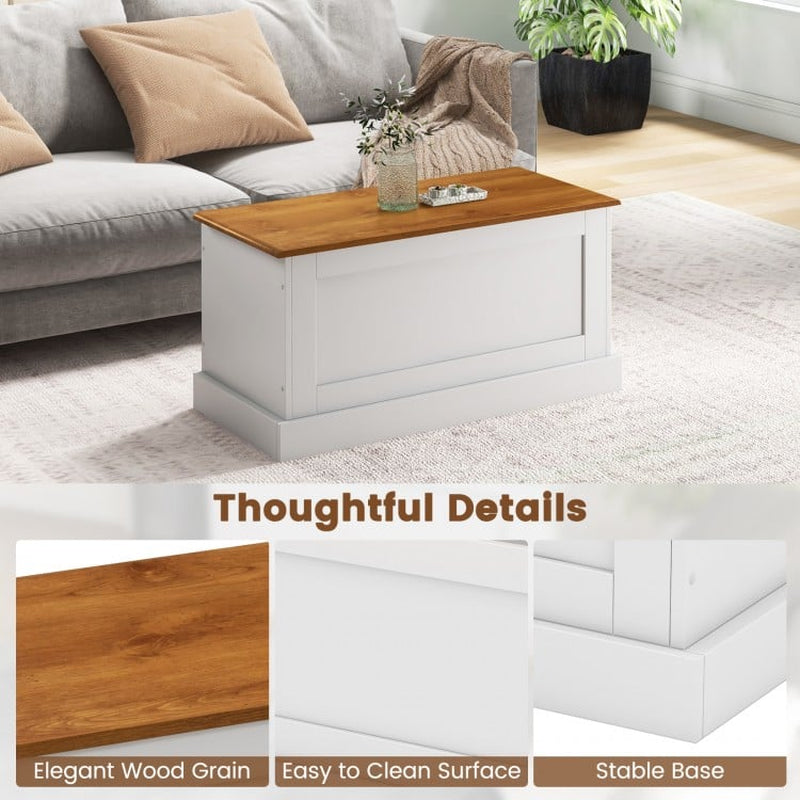 Large Storage Chest Featuring Safety Metal Hinge