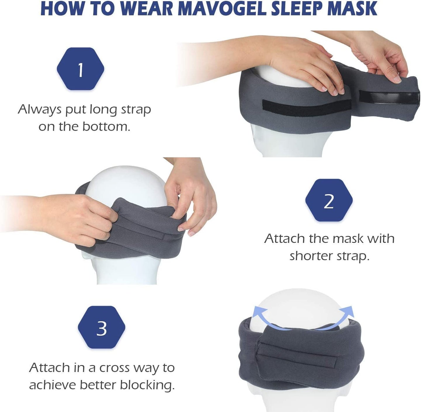 Sleep Eye Mask - Luxurious Modal Fabric & Complete Light Blockage,100% Handmade with Adjustable Strap, Full Coverage