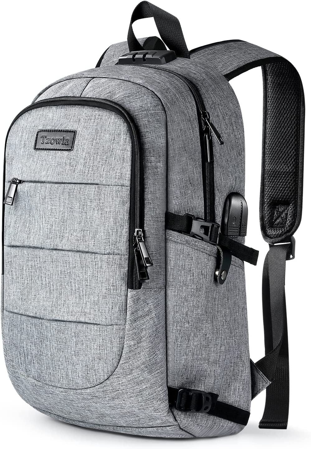 Water-Resistant Anti-Theft Laptop Backpack with USB Charging Port - 15.6 Inch Business Bag for Men and Women