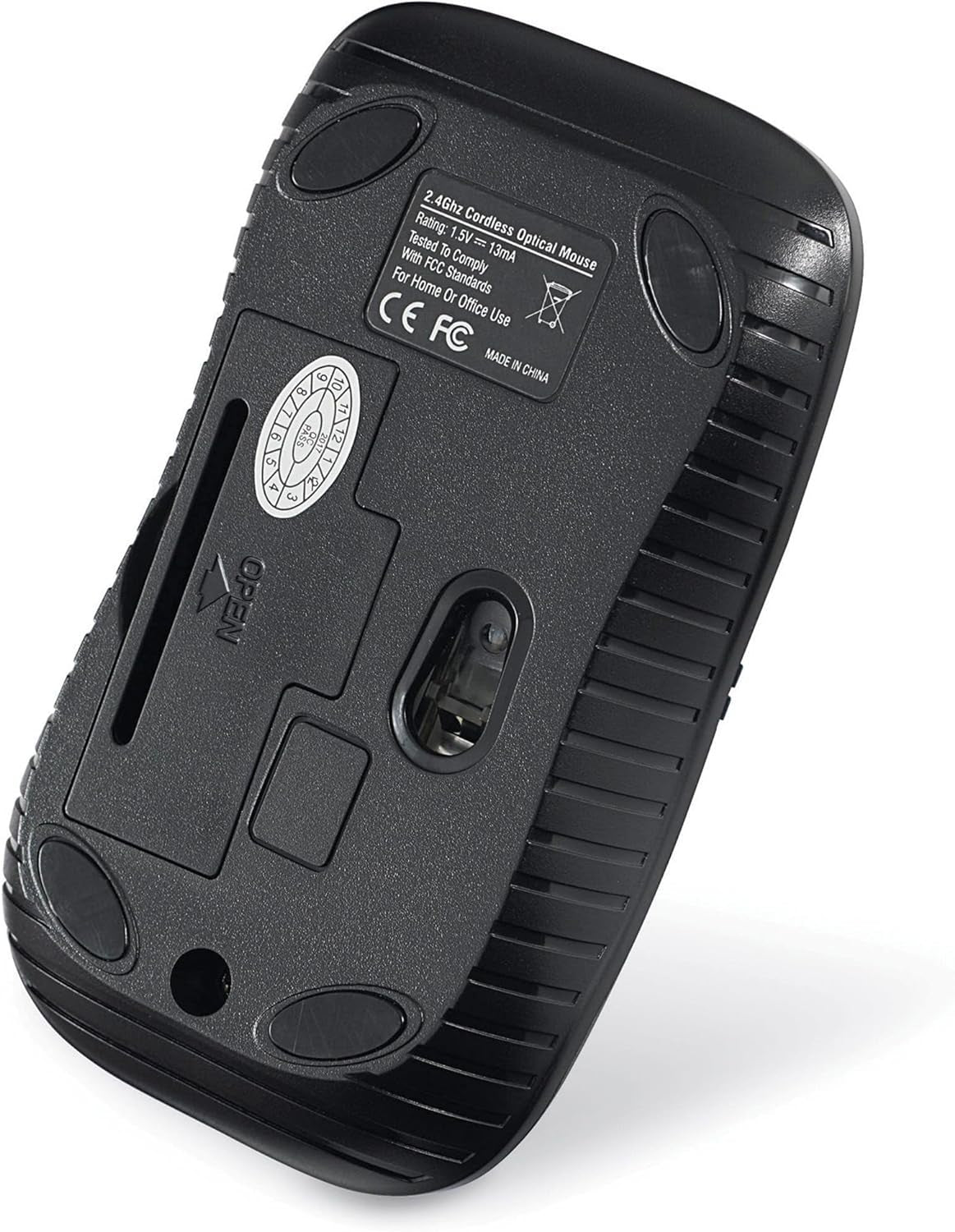 Wireless Optical Notebook Mouse, Commuter Series - Matte Black (8.5" x 5.5" x 3")
