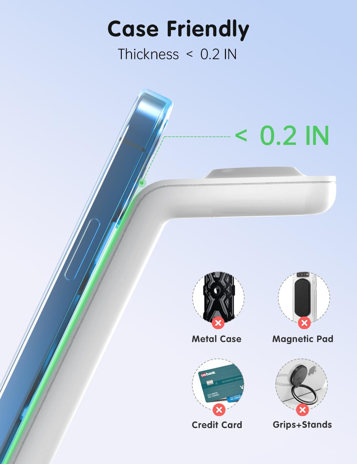 3-in-1 Wireless Charging Station for Apple Devices: Compatible with iPhone , iWatch and AirPods Pro
