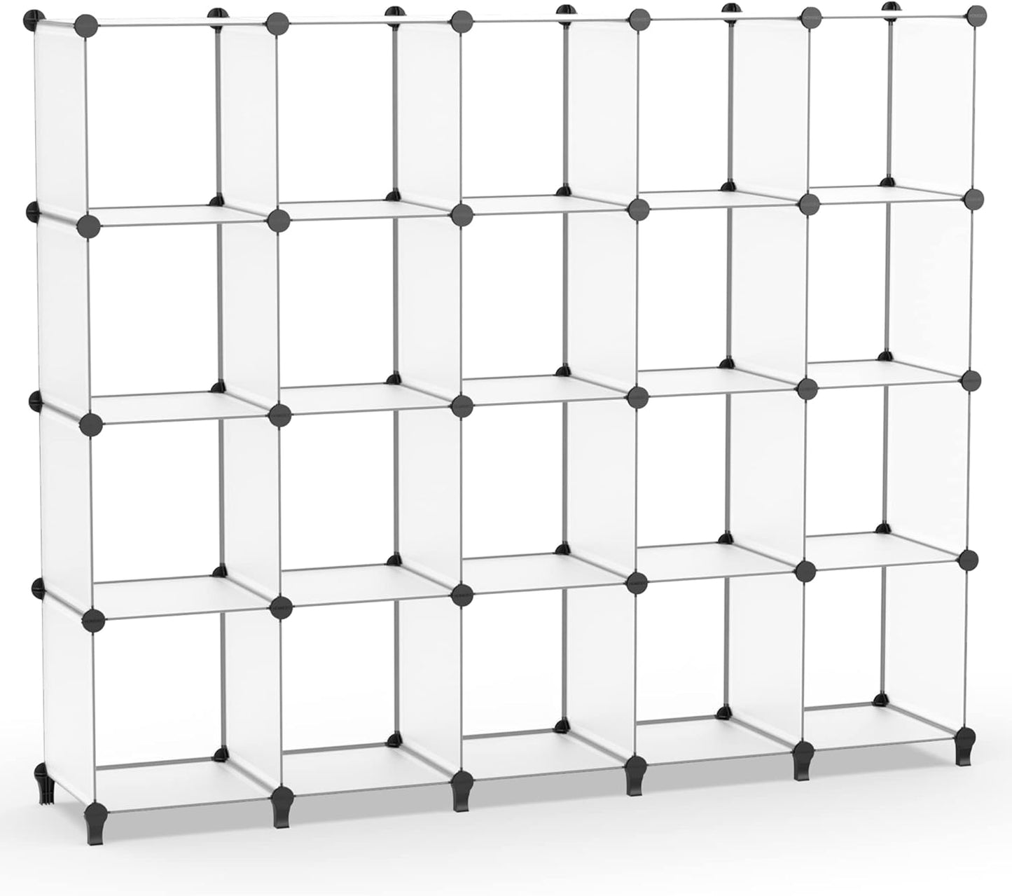6-Cube Closet Organizer and Storage Shelf with Metal Hammer, Versatile Cabinet for Bedroom, Kitchen, and Closet, Black