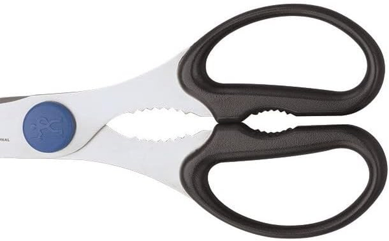 HENCKELS 7-Inch Stainless Steel All-Purpose Kitchen Shears with Detachable Design, Safety Grip, and 3mm Serrated Blades