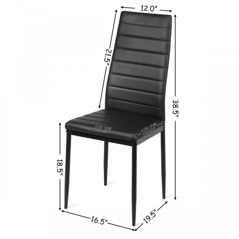 Set of Six High-Back Dining Chairs
