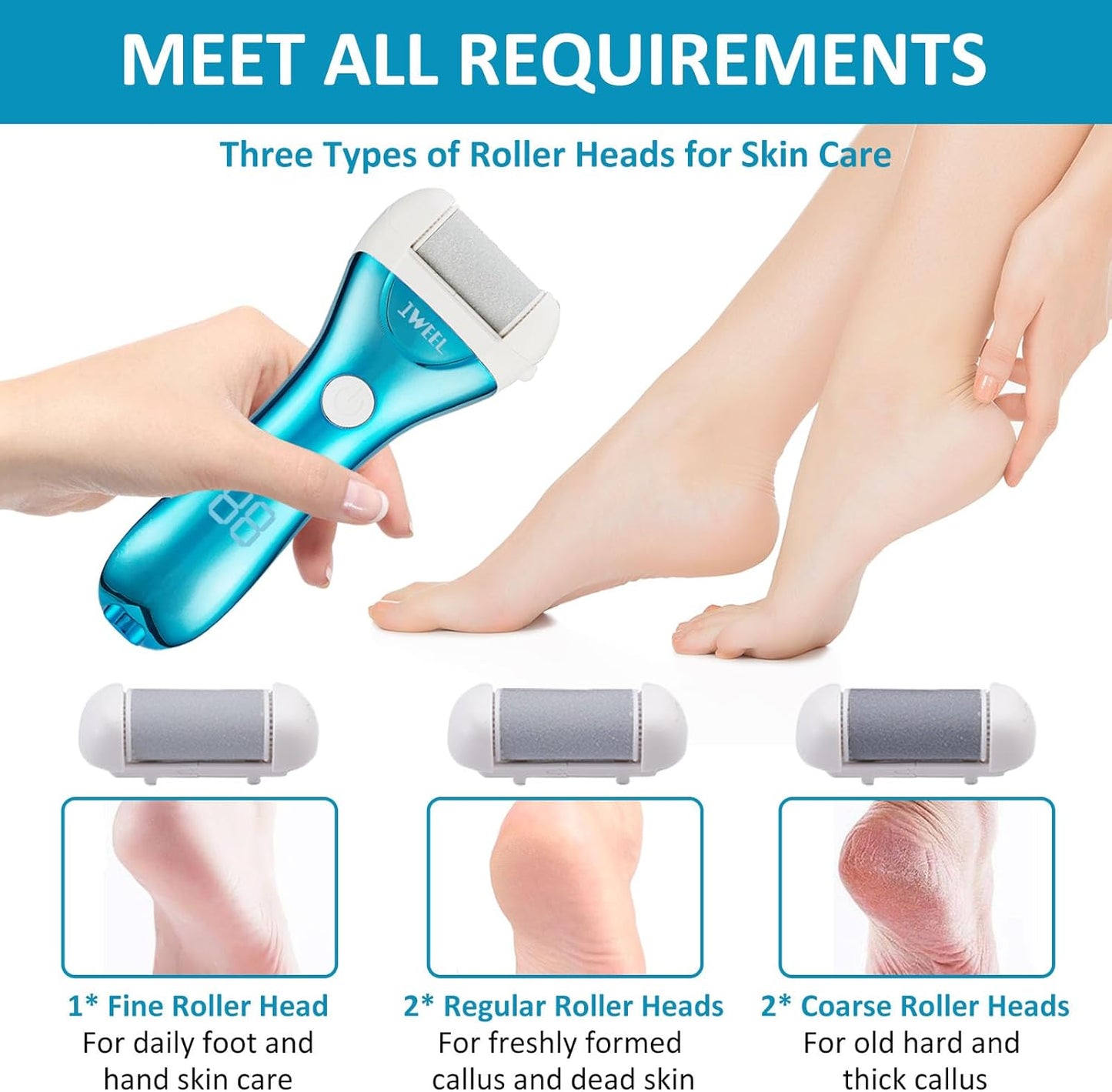 Rechargeable Electric Foot Callus Remover and Pedicure Kit - Professional Foot Care Solution for Dead Skin Removal, Ideal Gift