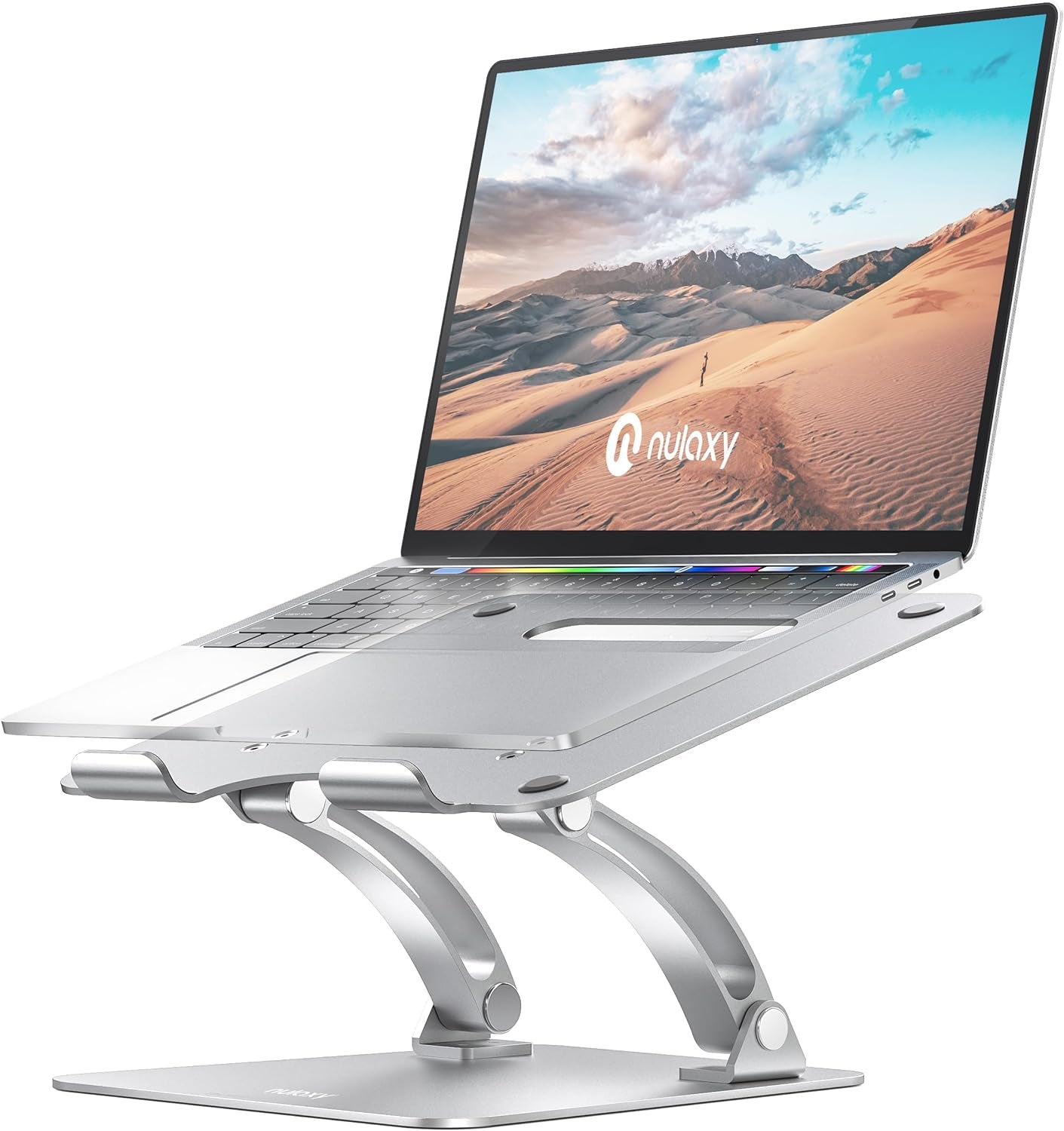 Ergonomic Adjustable Laptop Stand for 10-17" Notebooks and Tablets, Compatible - MacBook Pro, Air, Dell XPS, Samsung - Black
