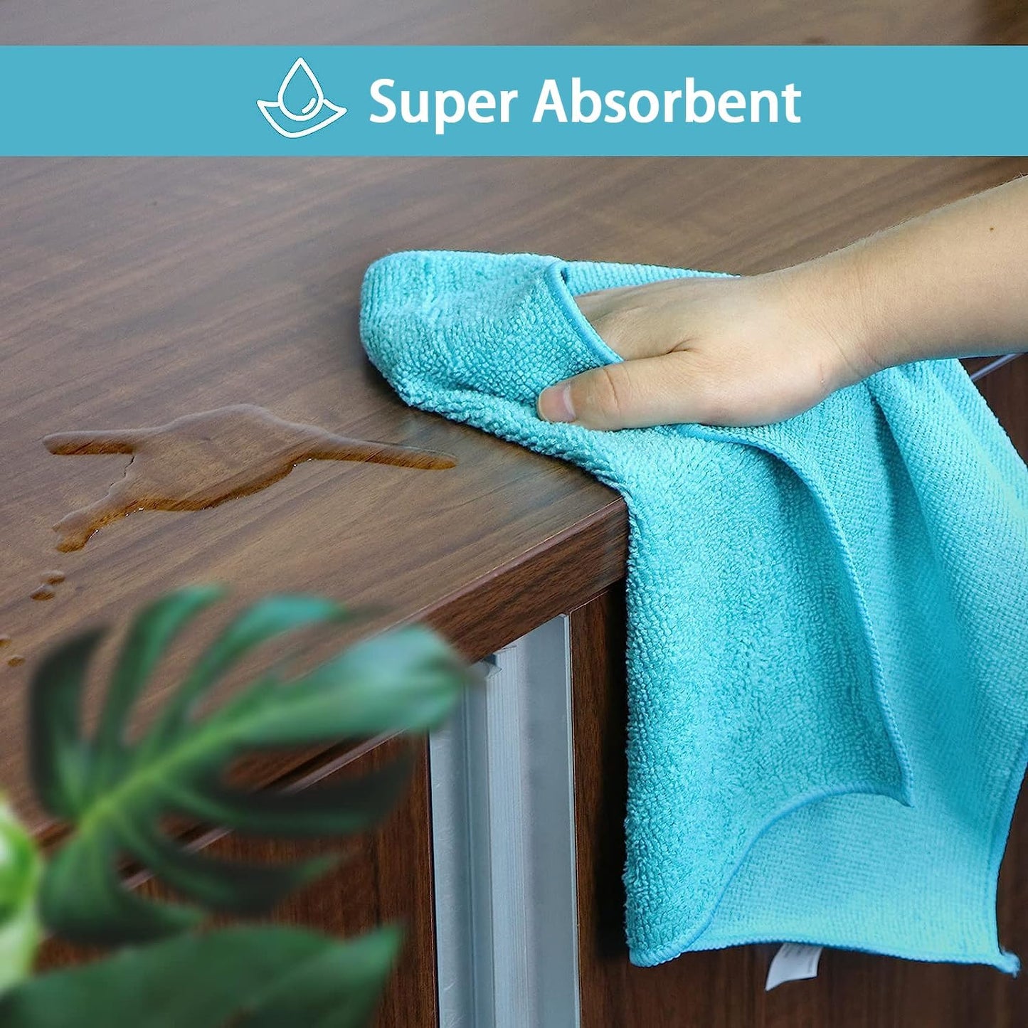 Microfiber Cleaning Cloths - 100 Pack Assorted Colors (Green, Blue, Yellow, Pink) - 11.5" x 11.5" Cleaning Towels