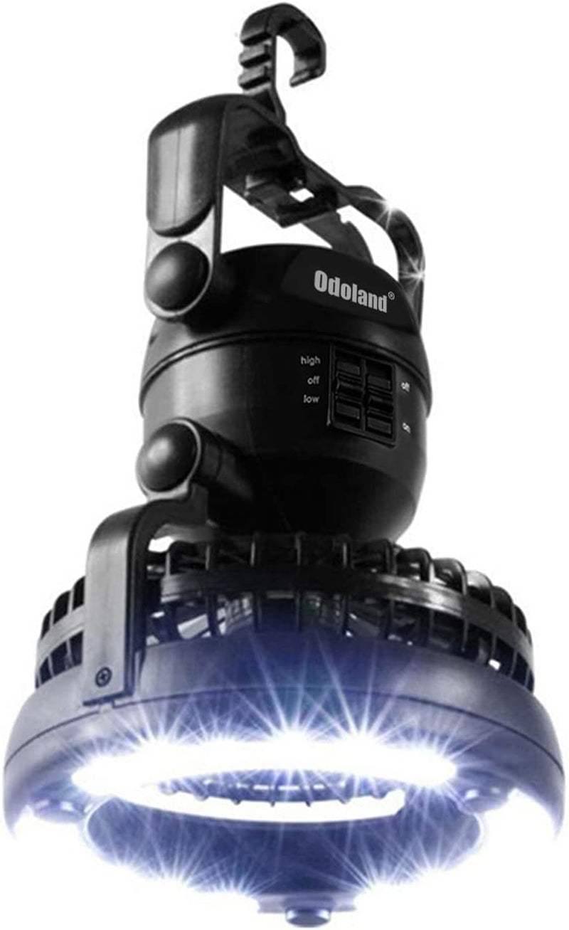 Portable LED Camping Lantern with Integrated Ceiling Fan - Essential Hurricane Emergency Survival Kit