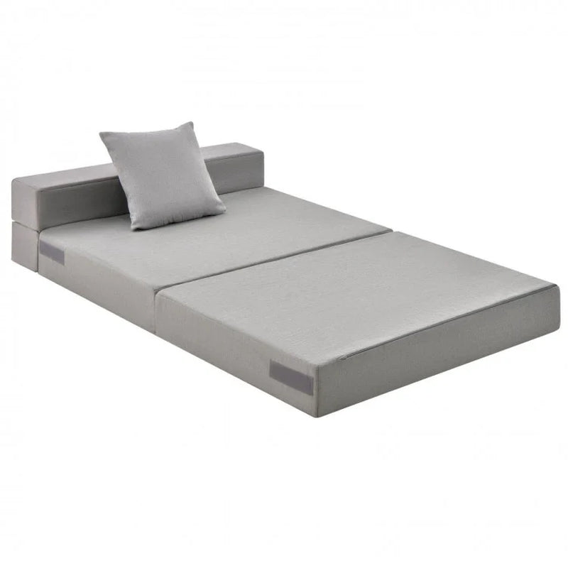 6-Inch Tri-Fold Sofa Bed Mattress with Pillow