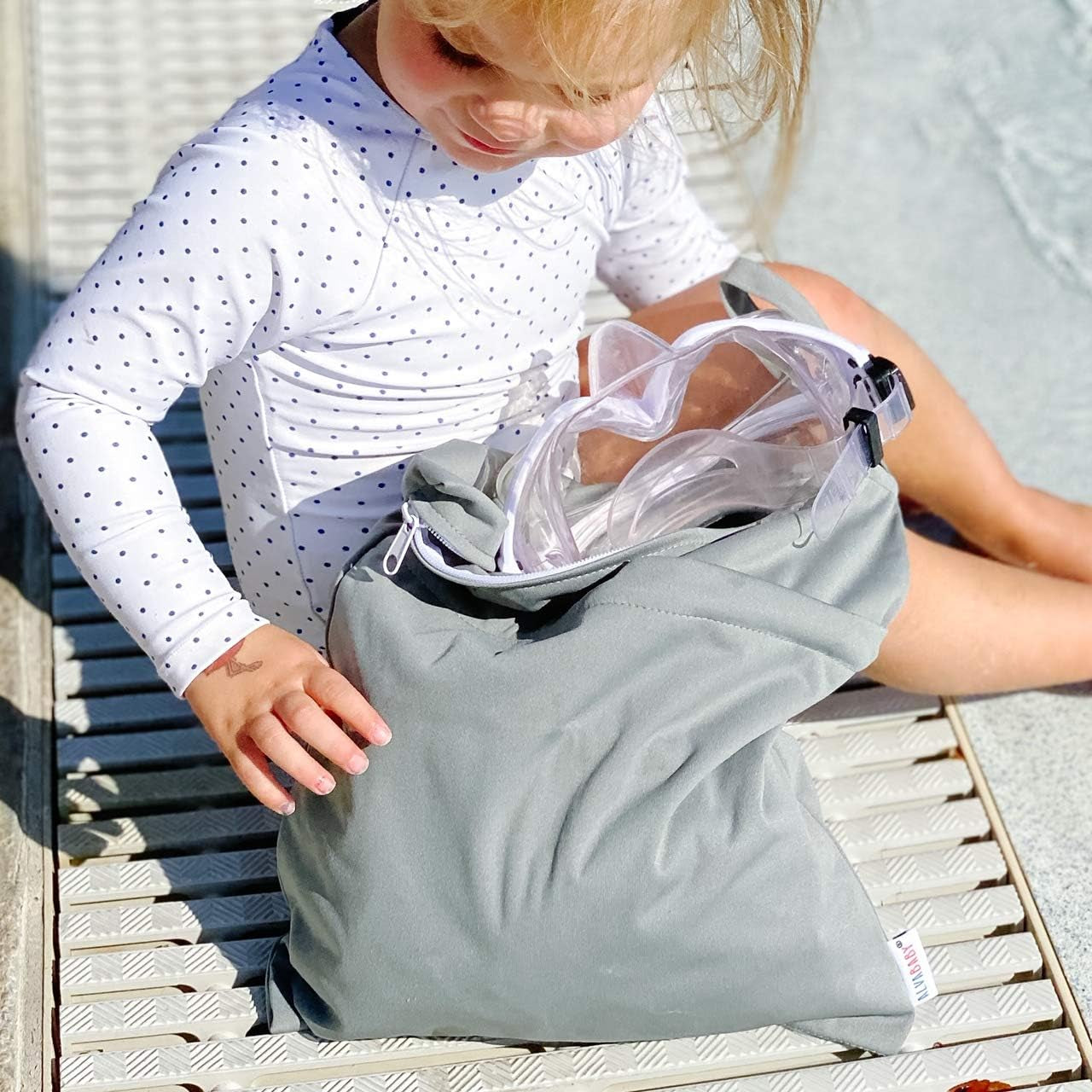 Waterproof Reusable Wet Dry Bags - Dual Pockets - 3-Pack for Travel