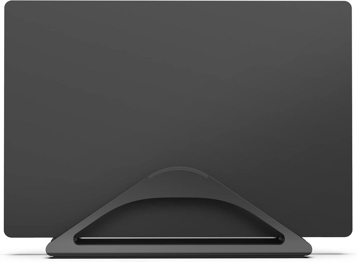 Vertical Laptop Stand for Desks (Matte Black) | Adjustable Holder to Dock Apple Macbook, Macbook Pro, and Other Laptops to Organize Work & Home Office