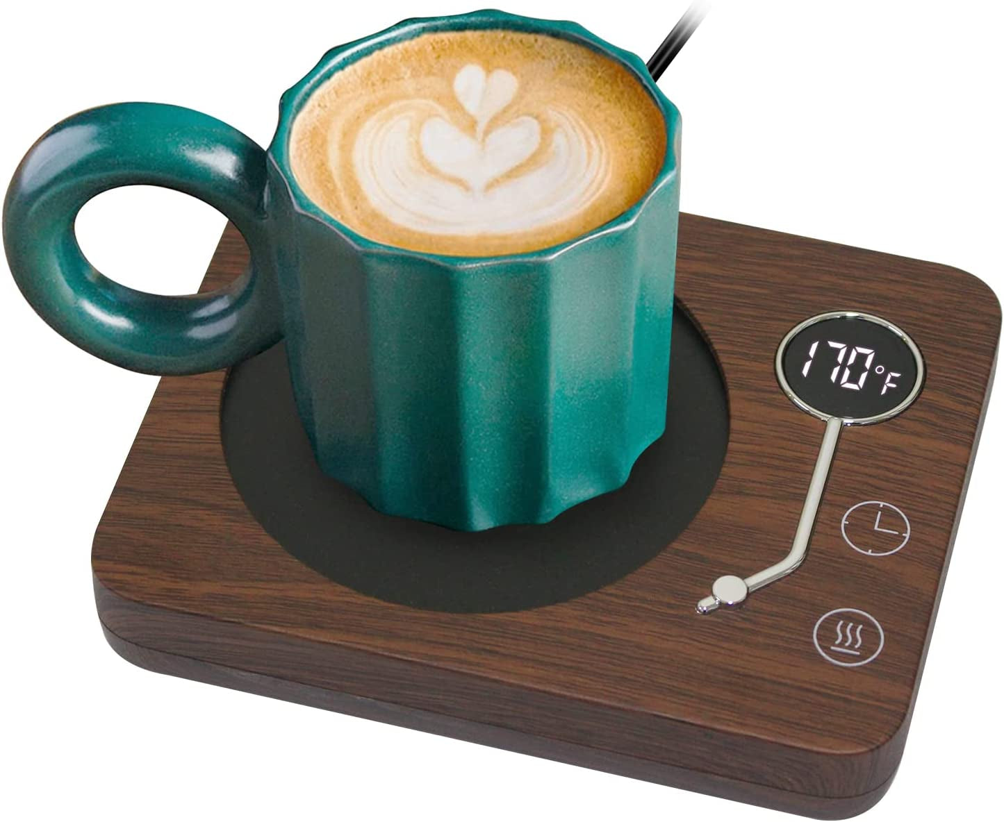 Coffee Mug Warmer with Three Temperature Settings and Auto Shut-Off for Desk Use - Ideal for Coffee, Milk, Tea, and Beverages