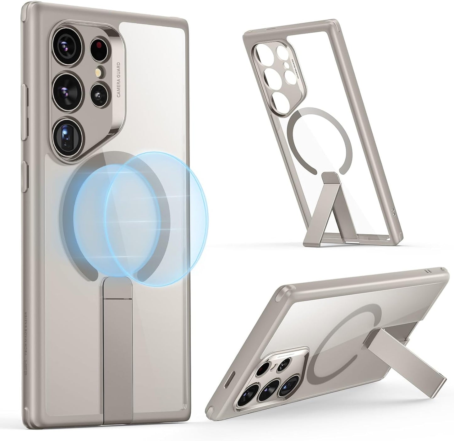 Samsung Galaxy S24 Ultra Case - MagSafe Compatible Magnetic Case - 3 Stand Modes, Drop Protection, and Boost Kickstand - Black