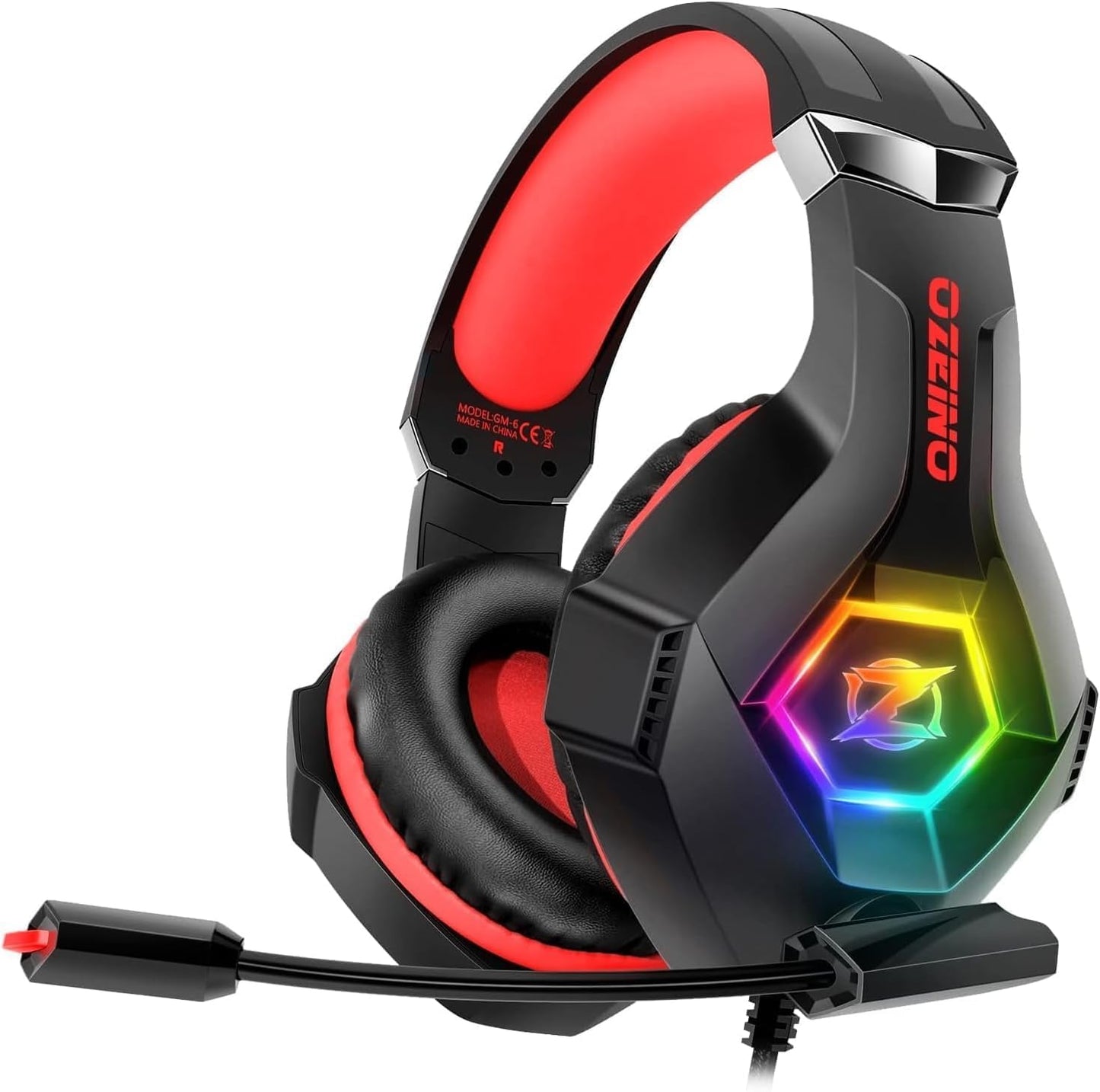 Gaming Headset for PS5, PS4, PC, and Xbox Series X/S - Over-Ear Design with Noise-Cancelling Mic, RGB Lighting, and Deep Bass Stereo Sound