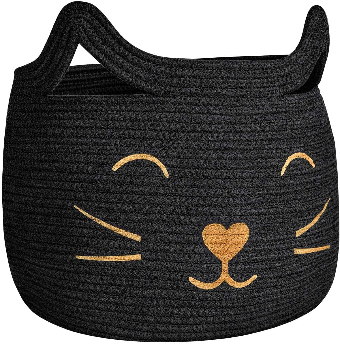 Premium Large Woven Cotton Rope Storage Basket - Versatile Organizer for Towels, Blankets, and Clothing - 15.7" L x 11.8" H - Gray