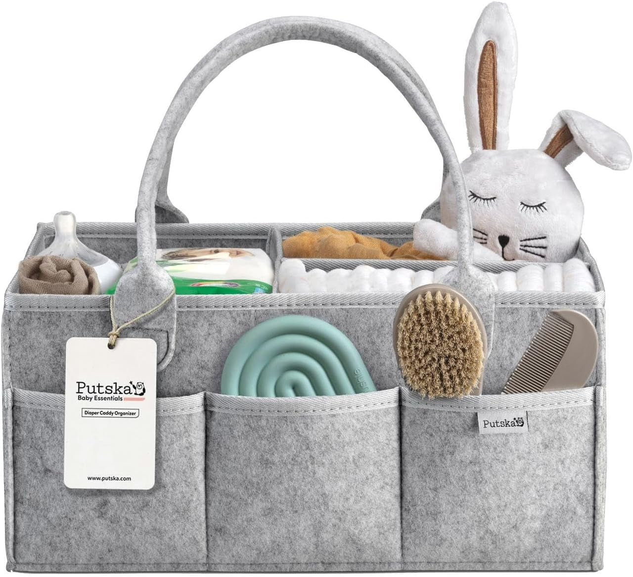 Baby Diaper Caddy Organizer - Nursery Organizer, Changing Table Organizer (Diaper Caddy)