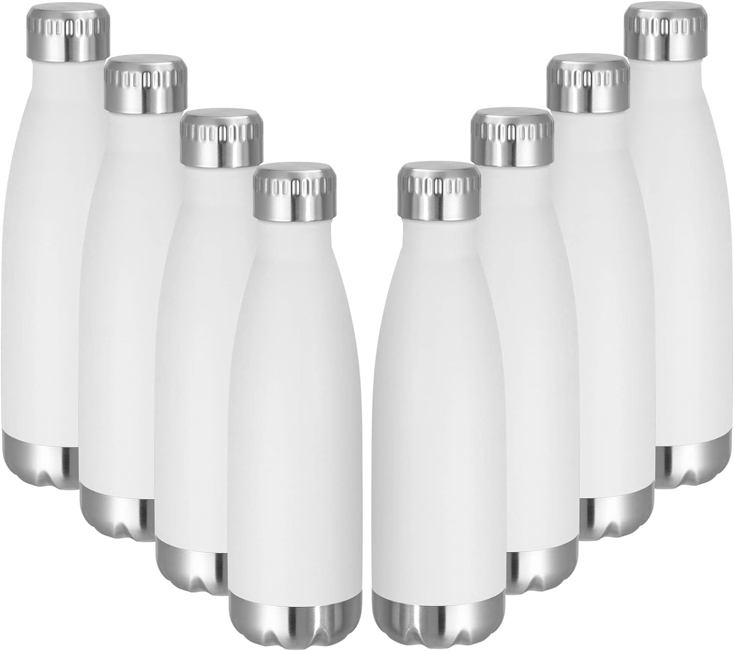 17 oz Stainless Steel Insulated Water Bottle - Reusable Double Wall Vacuum Flask for Hot and Cold Beverages, BPA Free