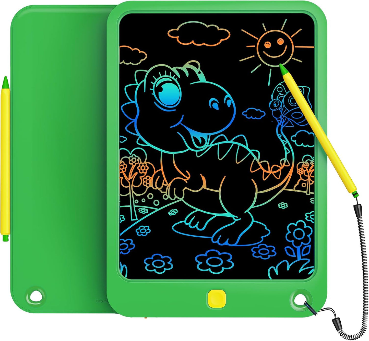 Colorful Doodle Board Drawing Tablet- Children, Memo Board and Drawing Pad-Lanyard, Educational Travel Toy Ages 3+ (Pink)