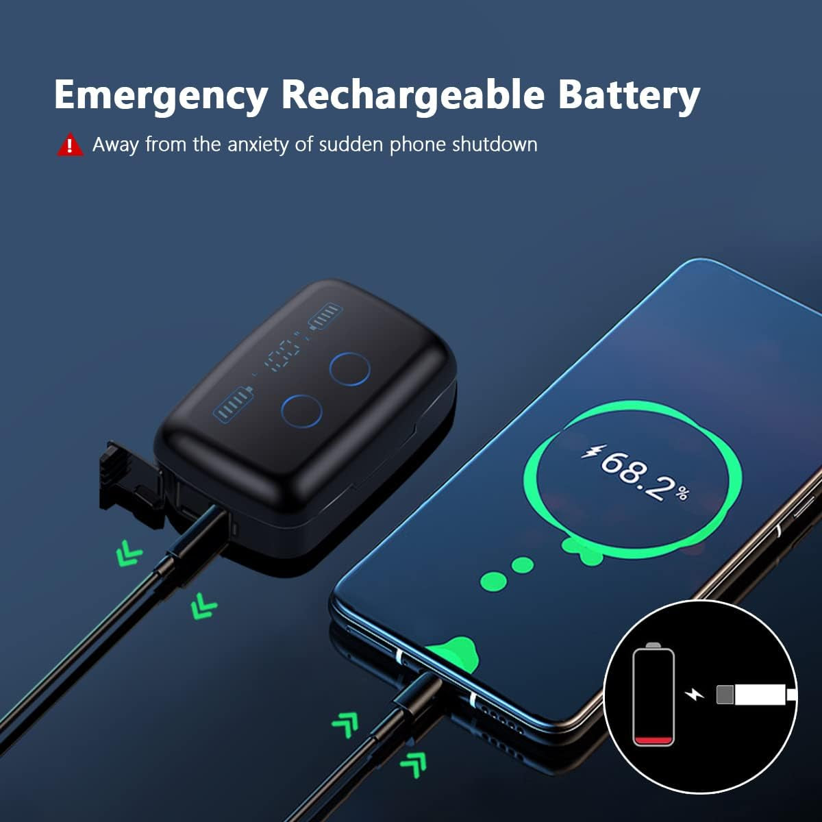 Bluetooth 5.3 Wireless Earbuds with 88 Hrs Playtime and 1800mAh Charging Case, IPX7 Waterproof In-Ear Stereo Headphones with Cell Phone Charging
