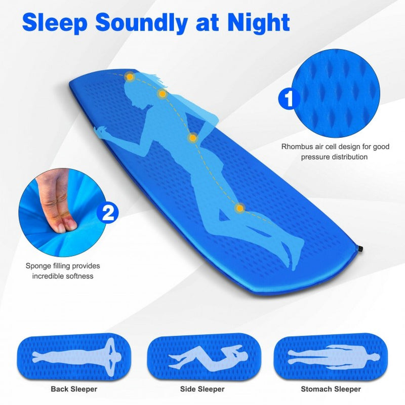 Premium Inflatable Sleeping Pad with Convenient Carrying Bag