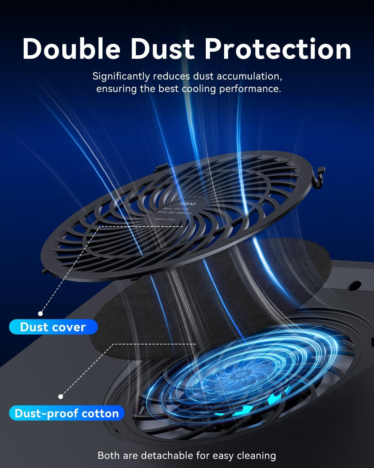 RGB Laptop Cooling Pad with Powerful Turbofan, Gaming Laptop Cooler Radiator. Infinitely Variable Speed, Touch Control, LCD Screen, 3-Port USB Hub, Seal Foam, Rapid Cooling Laptop 15-19In