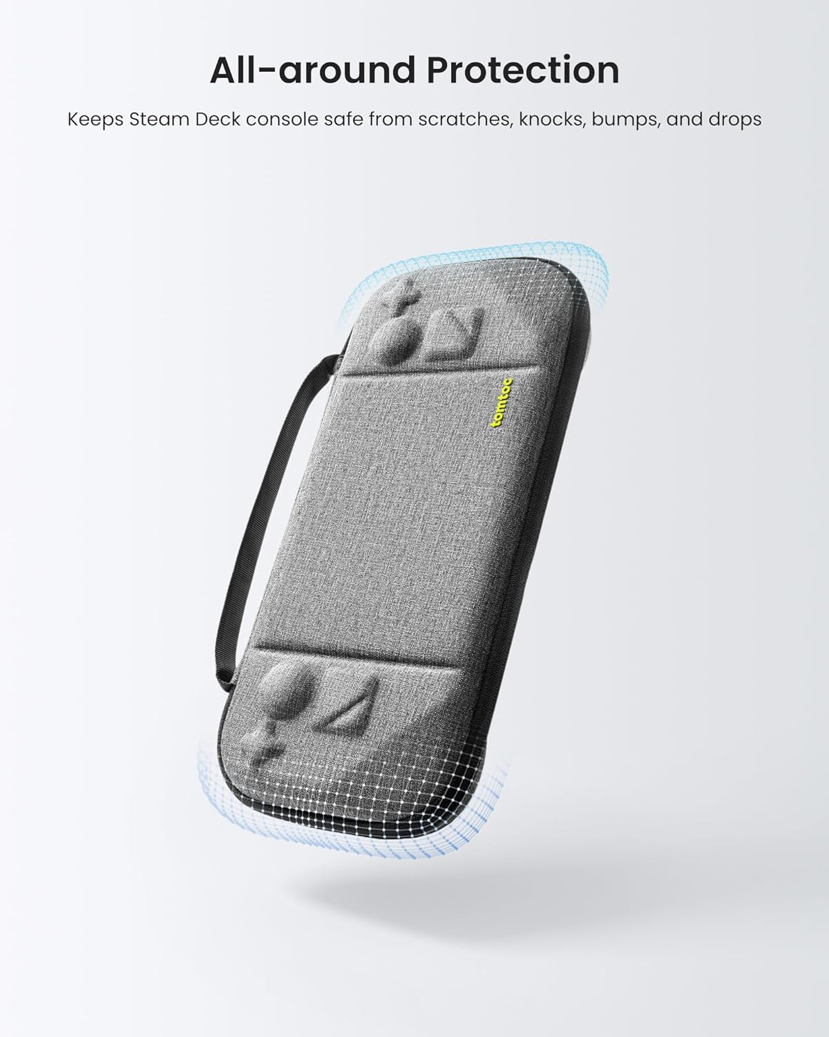 Protective Hard Carrying Case for Steam Deck Console and Accessories - Shockproof and Travel-Friendly Gray Bag