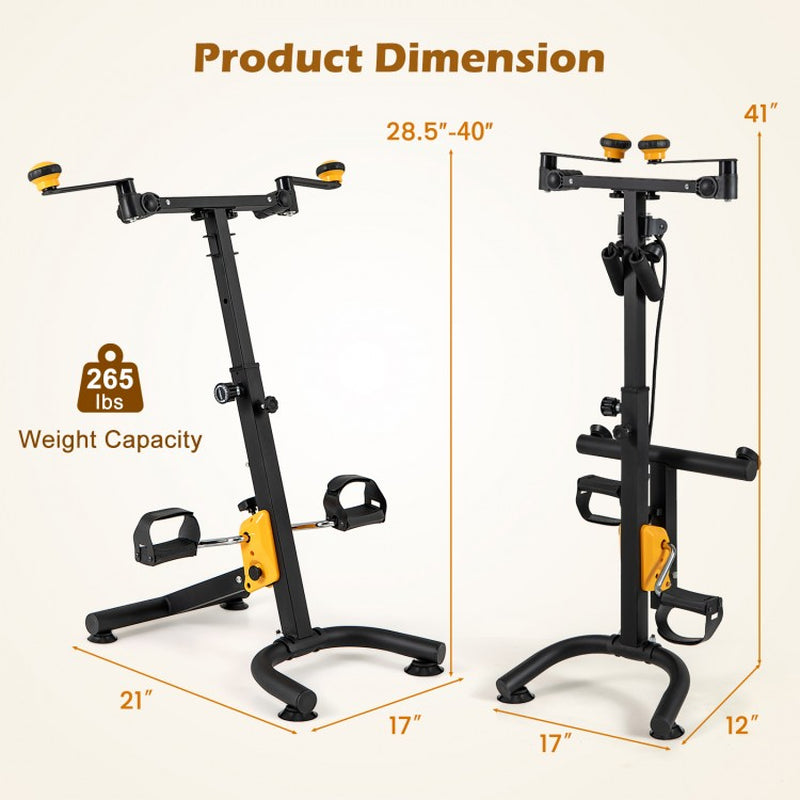 Folding Pedal Exercise Bike with Customizable Resistance Levels