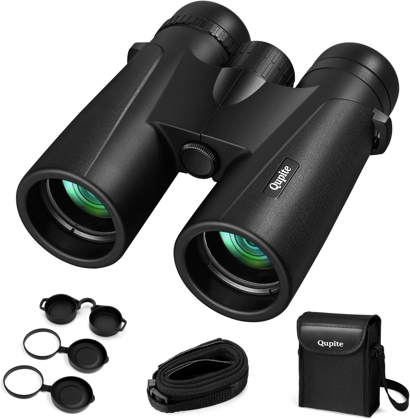 12X50 High-Power Compact Binoculars for Adults with Clear Vision and Easy Focus, Includes Carrying Case and Strap