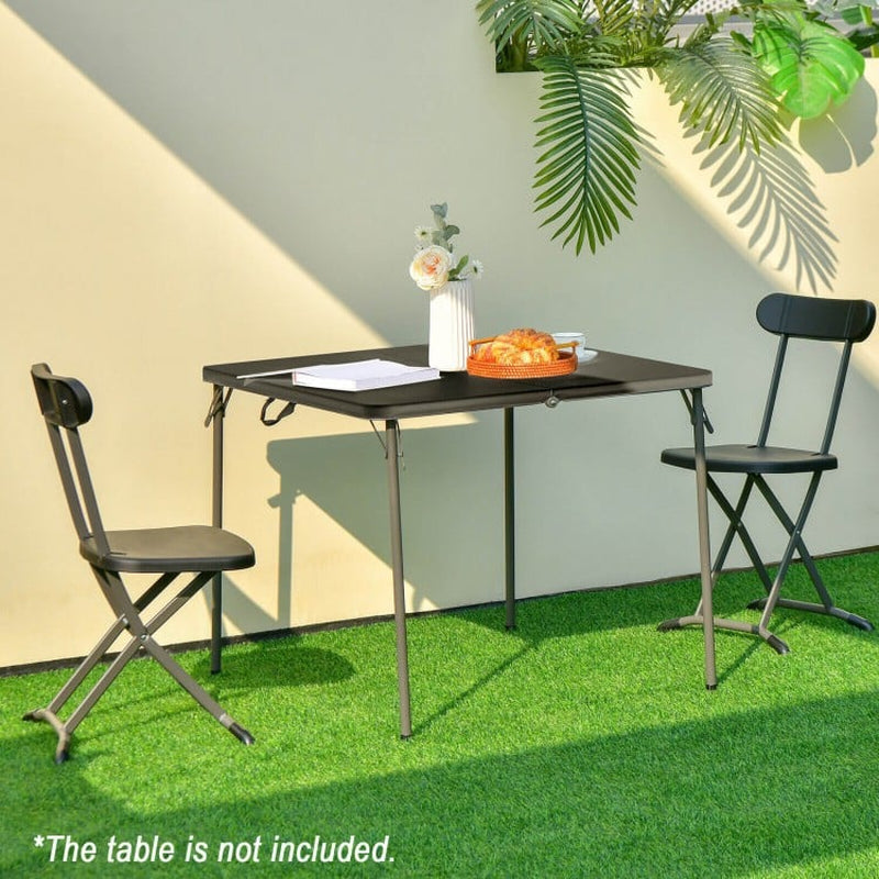 Outdoor Folding Chair Set - 2 Pieces with Durable Frame and Ergonomic Backrest