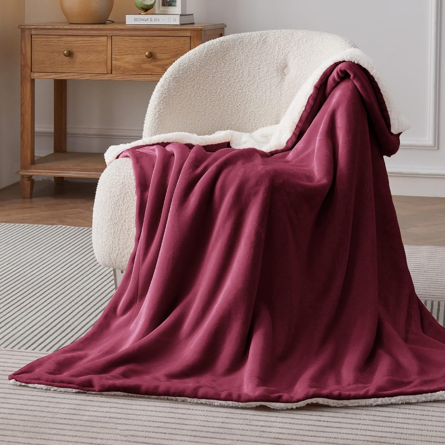 Throw Blanket - Luxurious Soft and Warm Sofa Blanket, Grey, 50x60 Inches