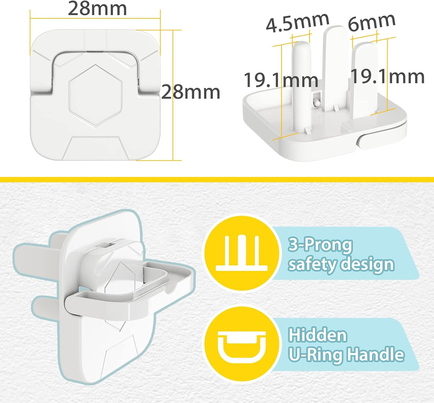 Baby Safety Outlet Covers (60 Pack) - Electric Plug Protectors, Prevent Electrical Shock Hazards