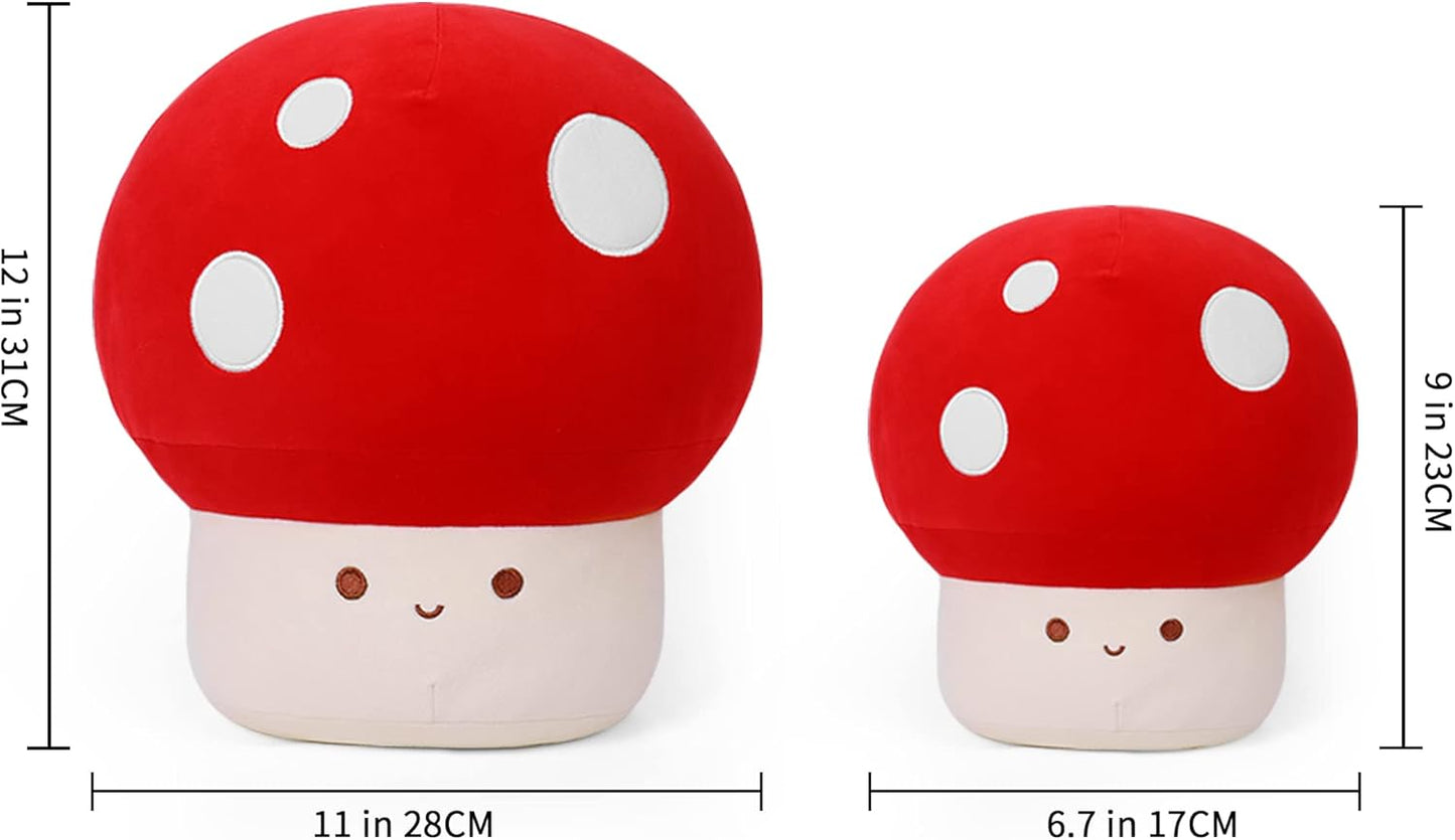 9-Inch Mushroom Plush Pillow - Adorable Stuffed Mushroom Toy