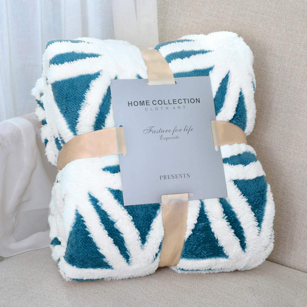 Dual-Sided Sherpa Fleece Throw Blanket - Soft and Cozy Bed Blanket for Couch and Sofa (Grey, 51" x 63")