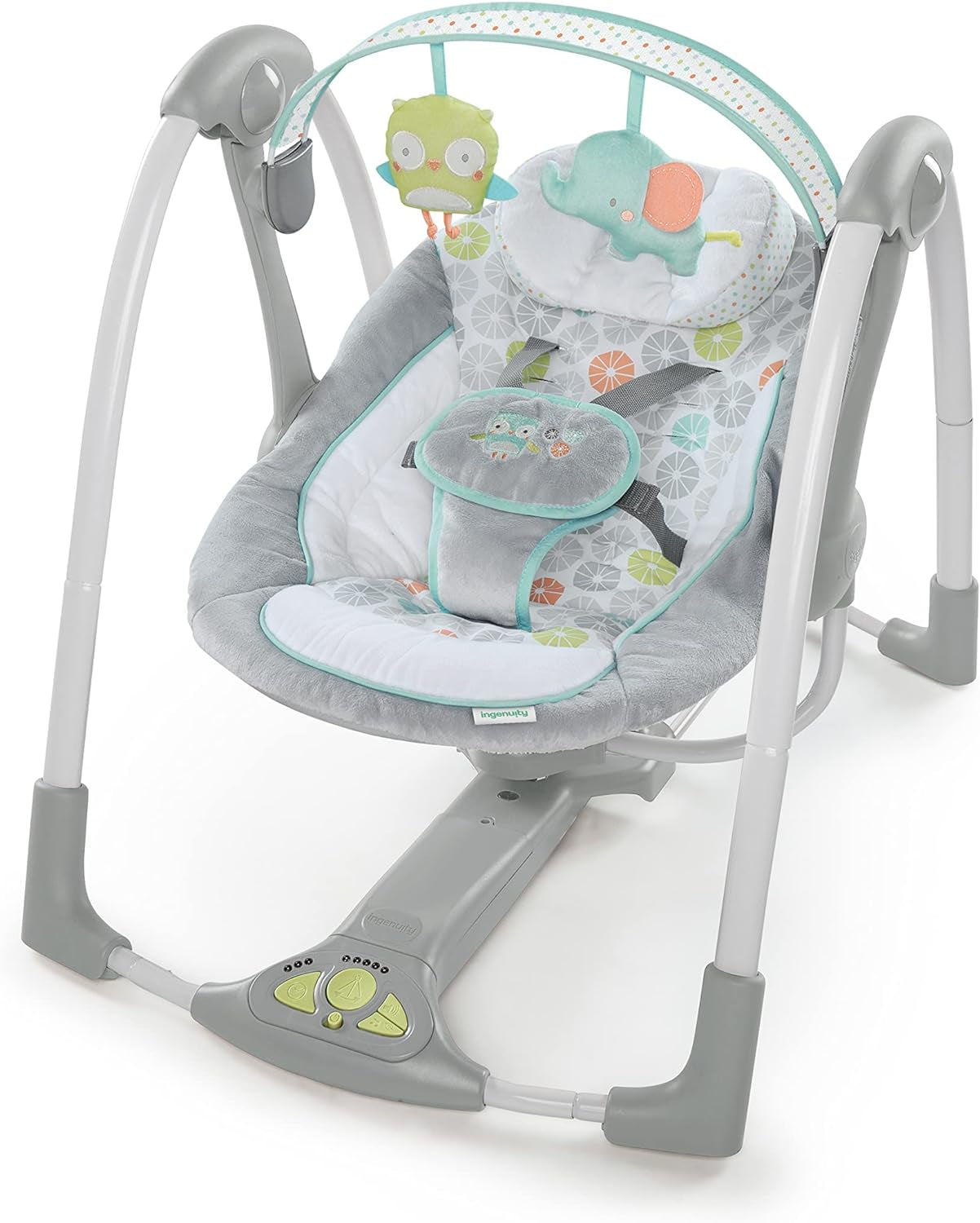 5-Speed Portable Baby Swing with Music, Nature Sounds, and Energy-Efficient Technology for Infants 0-9 Months