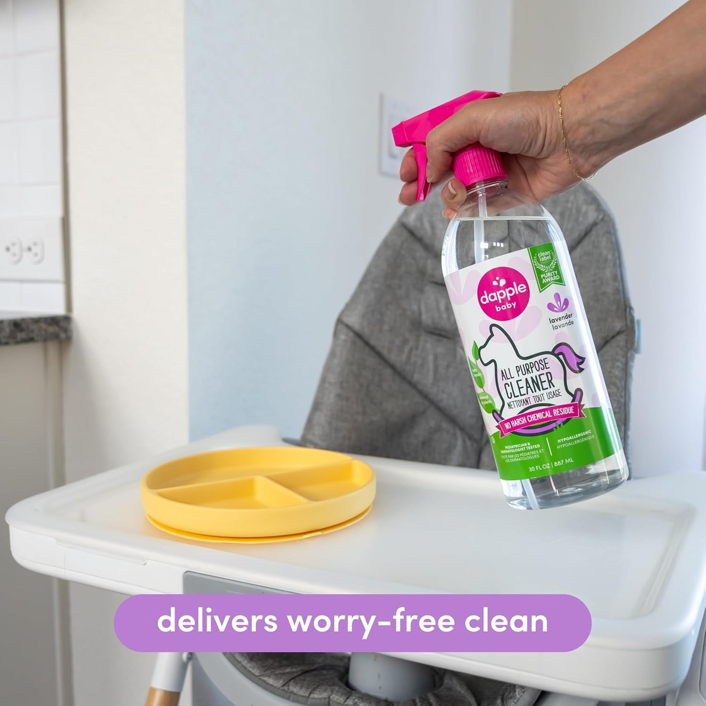 All Purpose Cleaning Spray, Multi-Purpose Cleaner, Baby Safe - Plant Based Household, Sweet Lavender Scented