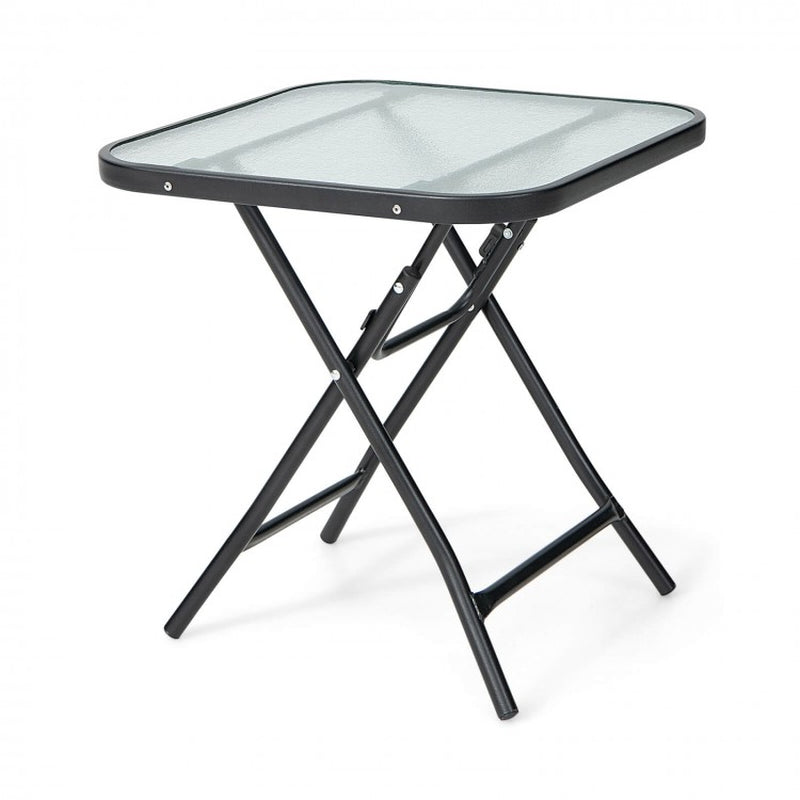 18-Inch Square Patio Bistro Table with Durable Rustproof Frame