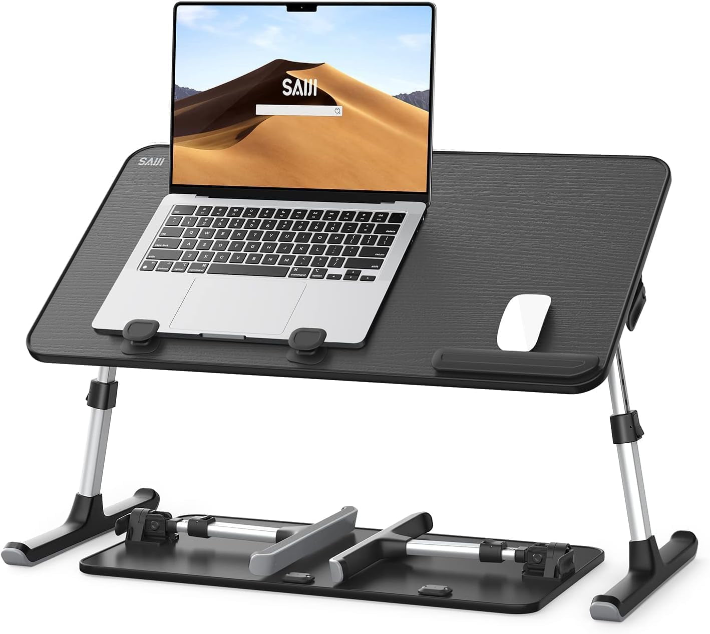Adjustable Laptop Desk for Bed - Portable and Lightweight Lap Tray Table for Adults and Kids (Black)