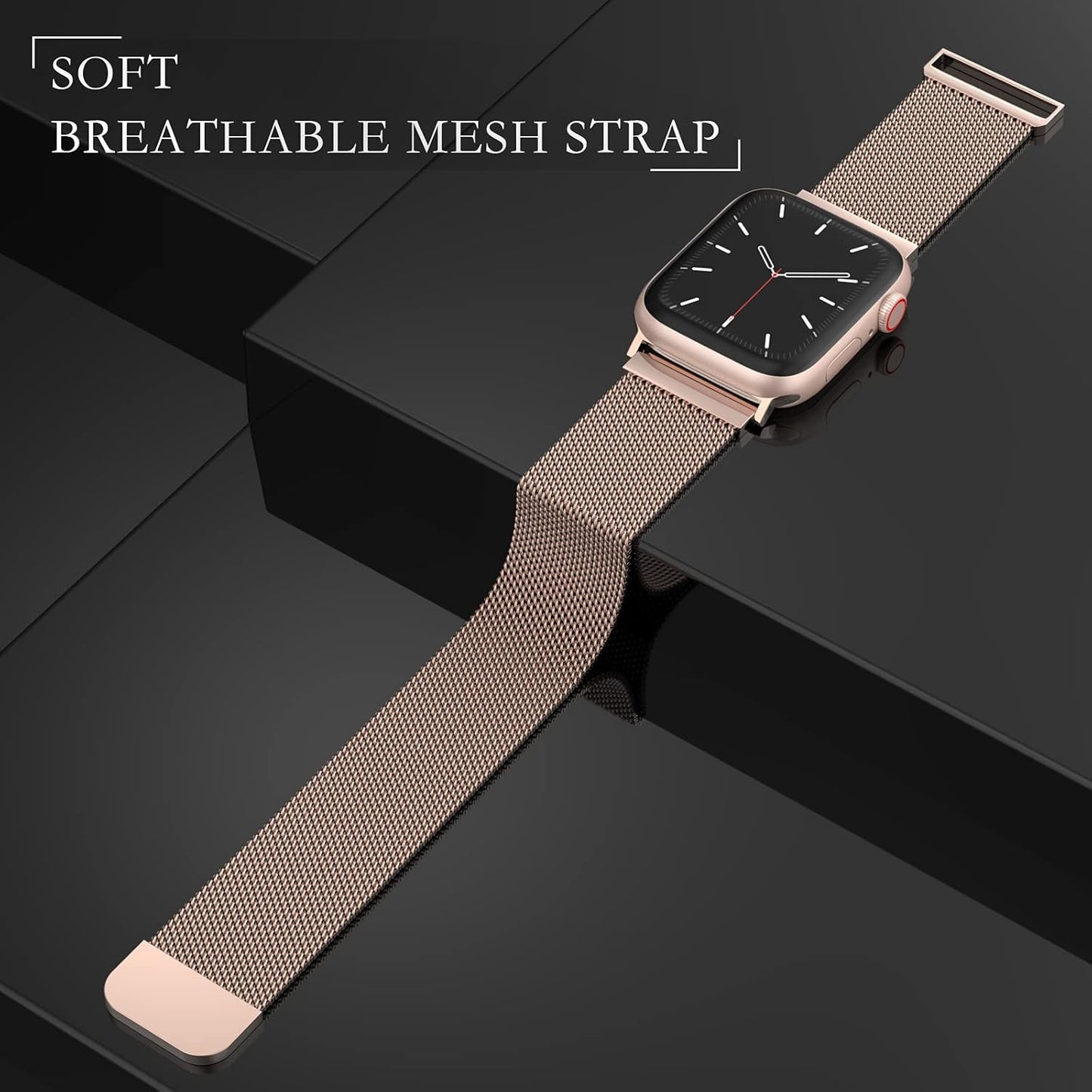 Adjustable Stainless Steel Magnetic Bracelet for Apple Watch Bands - Compatible with Ultra 2/1 and Series 10/9/8/7/6/5/4/3/2/1/SE for Men and Women