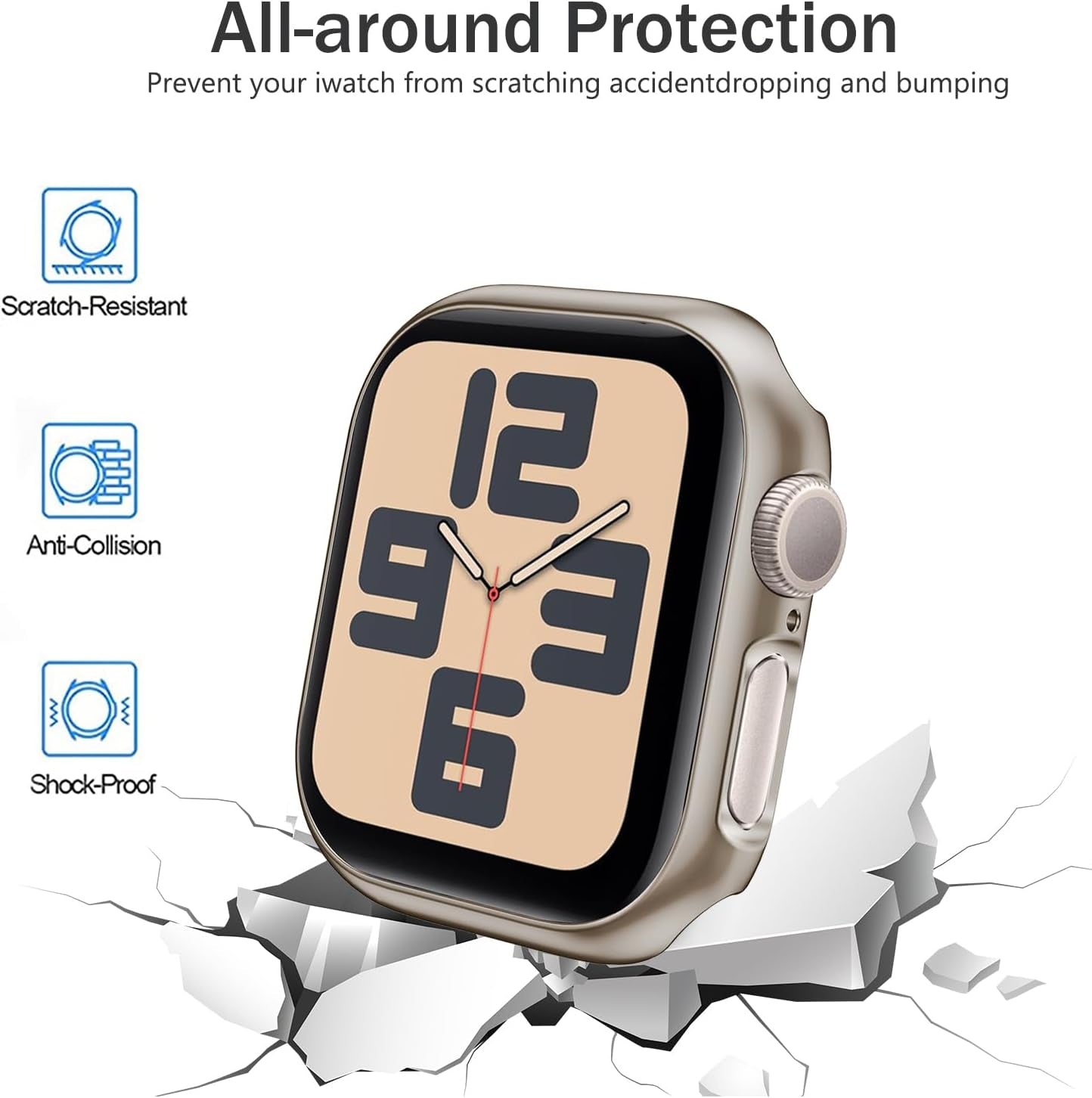 12 Pack Case for 46Mm Apple Watch Series 10, with Tempered Glass Screen Protector Full Scratch-Resistant Protective Cover Bumper for Apple Watch Series 10 46 Mm 2024