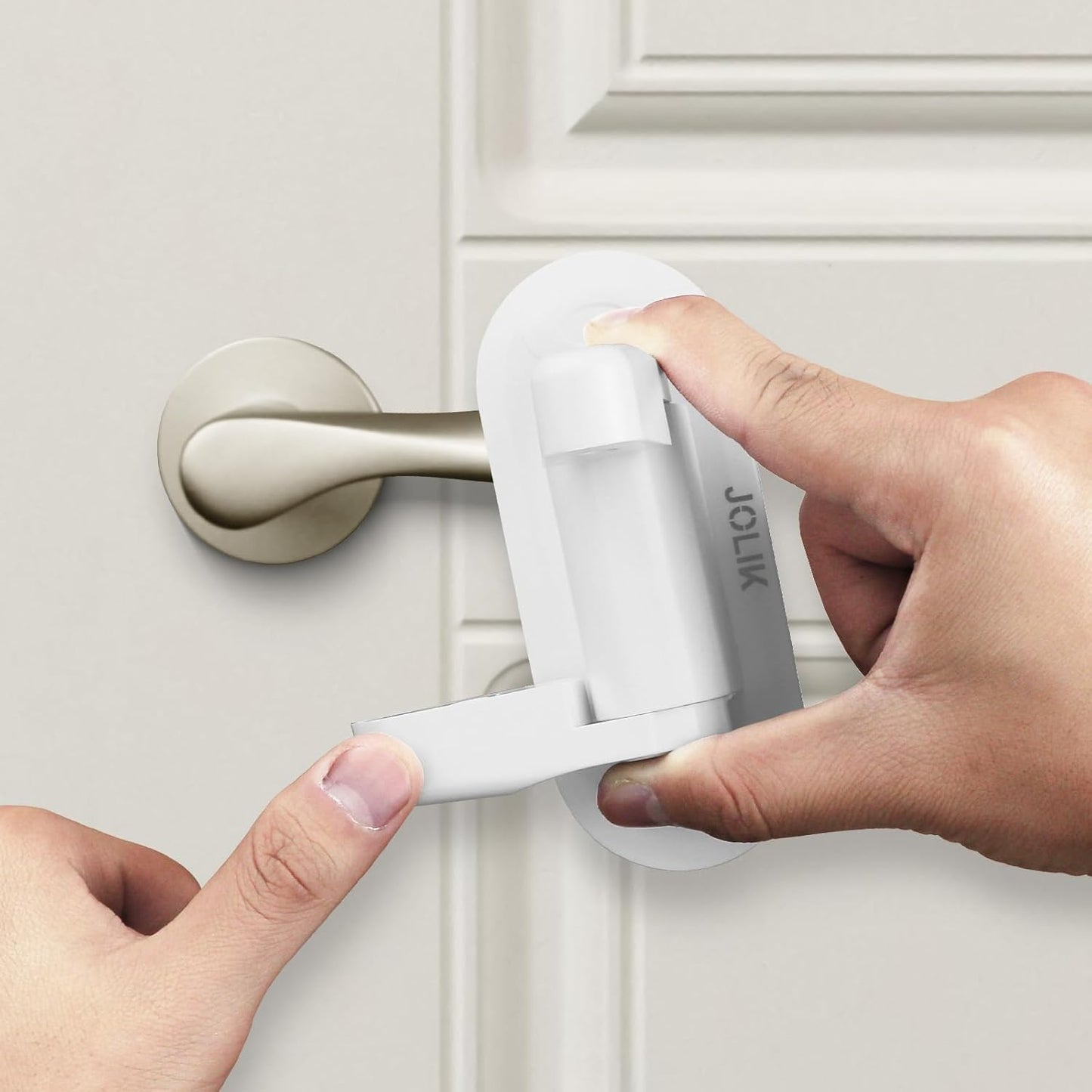 Child Safety Door Lever Lock Set (2 Pack) with Premium Bonding Adhesive
